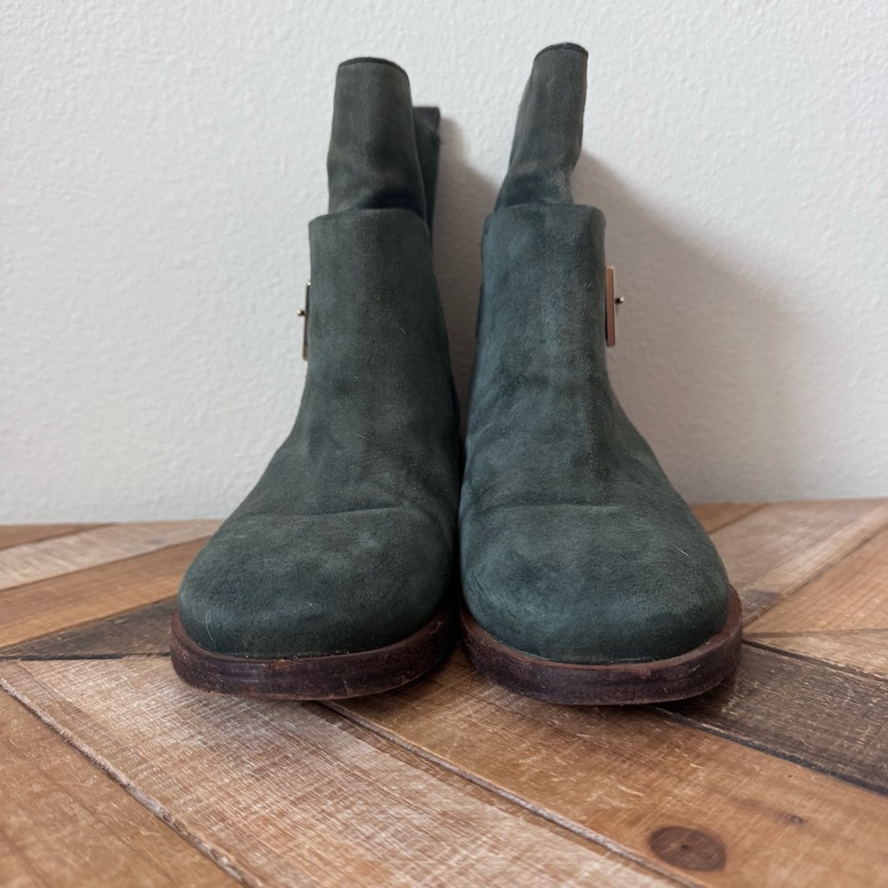 Tory Burch Riley Irish Charcoal Mid Height Boots - Picture 4 of 13